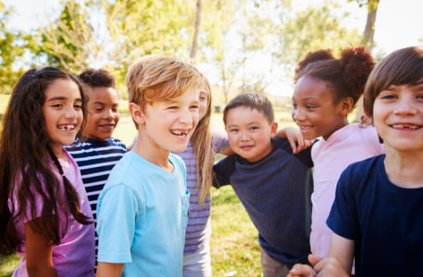 A group of smiling children